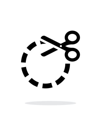 Daire simgesi beyaz arka plan üzerinde kesmek.