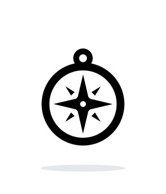 Pusula simgesini. Gezinti simgesi beyaz arka plan üzerinde.