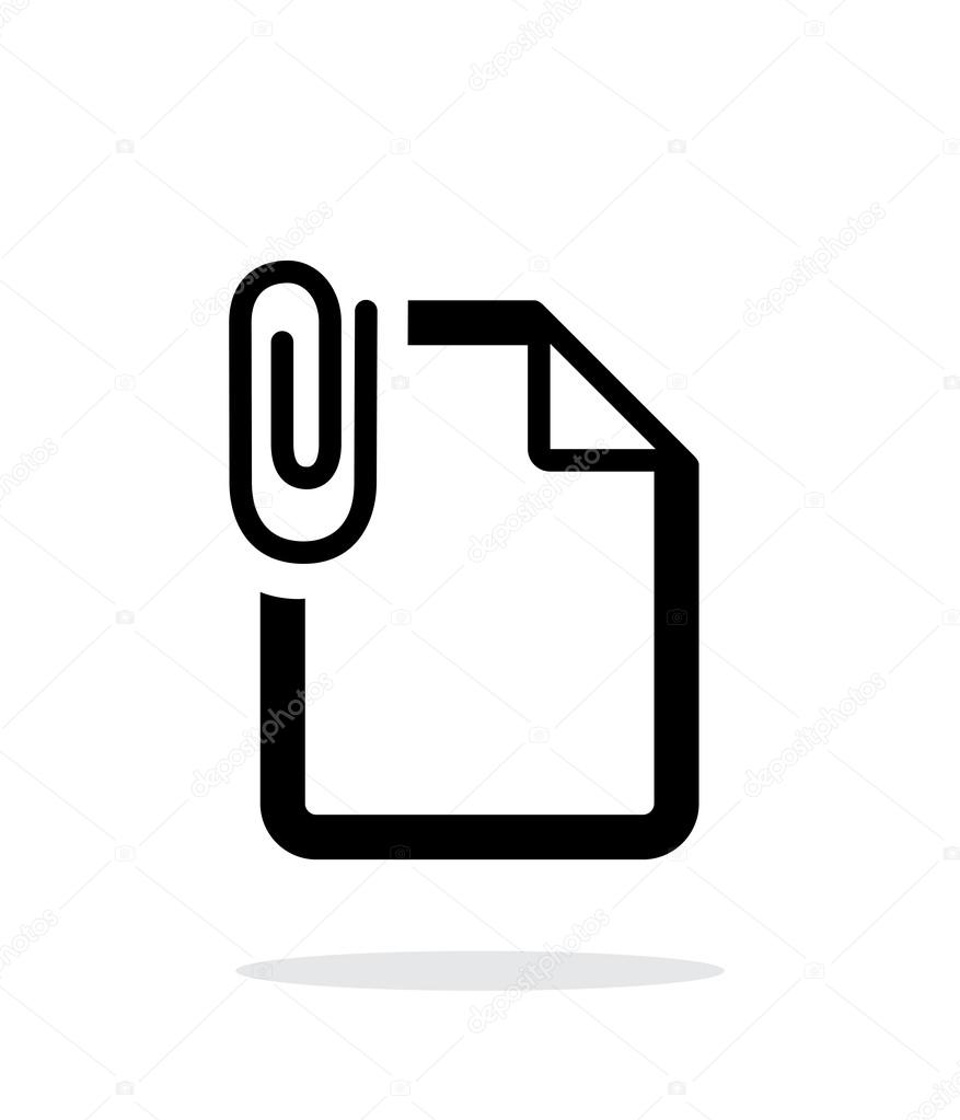 Attached file icon on white background.