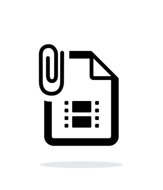 Ekli Video dosya simgesi beyaz arka plan üzerinde.