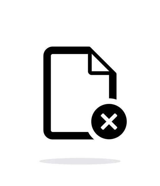 Eliminar icono de archivo en fondo blanco . — Vector de stock
