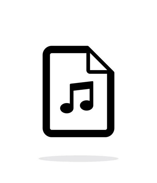 Icône de fichier audio sur fond blanc . — Image vectorielle