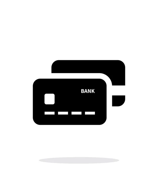 Icono de tarjetas de crédito bancarias sobre fondo blanco . — Vector de stock