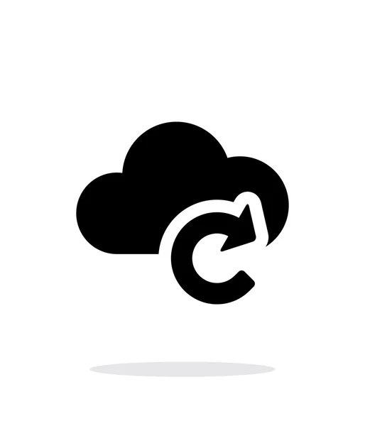 Recargar nube icono simple sobre fondo blanco . — Vector de stock