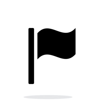 Beyaz arkaplanda bayrak simgesi.