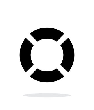 Beyaz arkaplanda yaşam şamandırası simgesi.