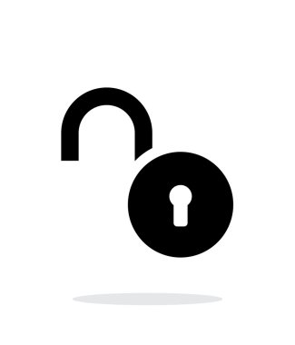 Beyaz arka plan üzerinde asma kilit açık simgesi.