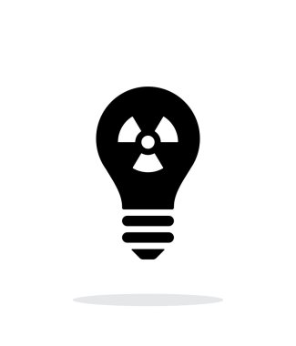 Beyaz arka plan üzerinde atomik ışık simgesi.