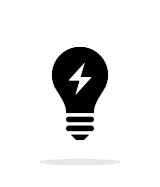 Beyaz arka plan üzerinde elektrik ışığı simgesi.