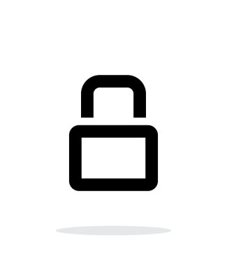 Beyaz arka plan üzerinde yakın asma kilit simgesi.