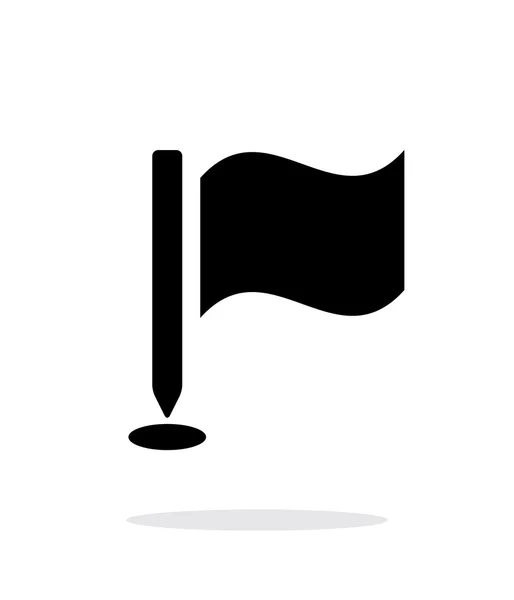 Icono de bandera de golf sobre fondo blanco . — Vector de stock