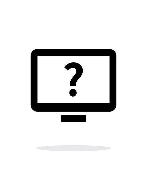 Ayuda y FAQ icono de escritorio sobre fondo blanco . — Vector de stock