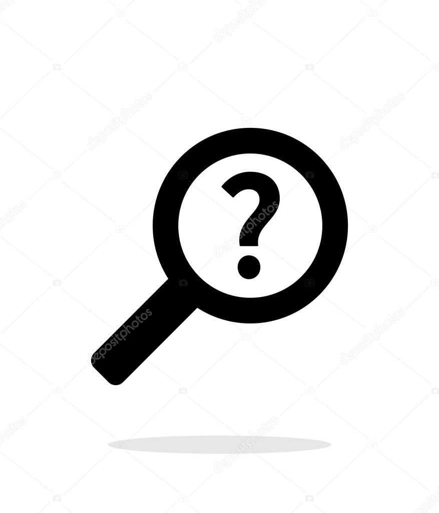 Help and FAQ search icon on white background.