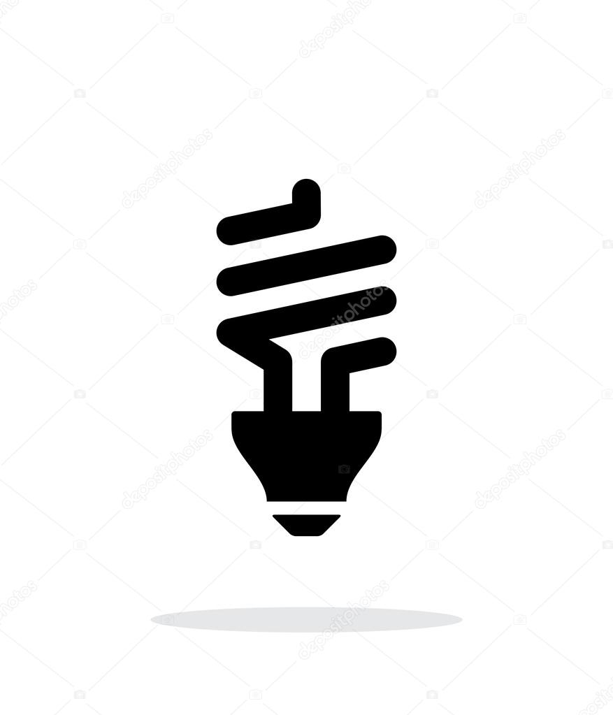 CFL bulb icon on white background.