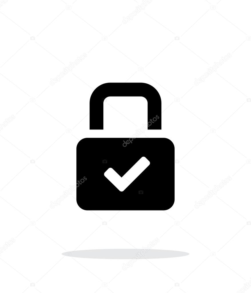 Padlock icon on white background.