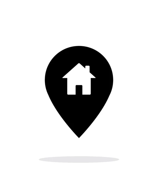 Mappa pin con icona home su sfondo bianco . — Vettoriale Stock