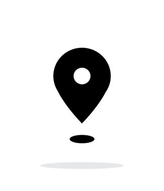 Beyaz arka plan üzerinde noktası simgesi.