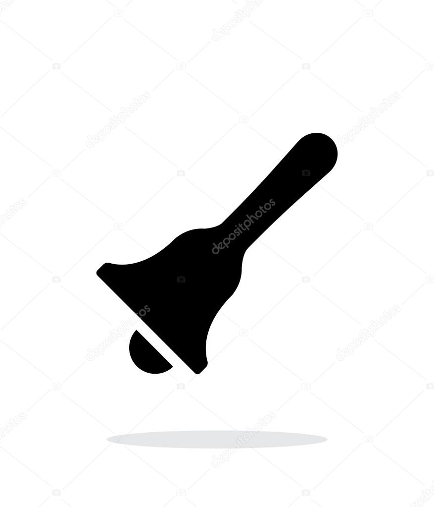 Hand bell simple icon on white background.