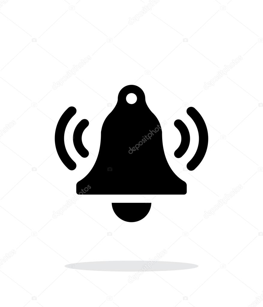 Ringing bell simple icon on white background.