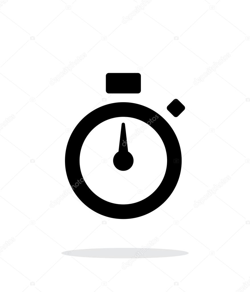 Stopwatch icon on white background.