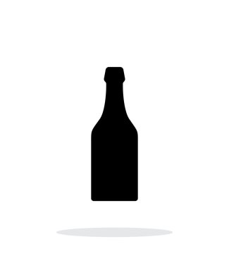 Bira şişe basit simgesi beyaz arka plan üzerinde.