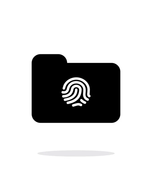 Thumbprint on folder icon on white background. — Stock Vector