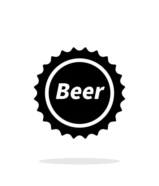 Beer bottle cup simple icon on white background. — Stock Vector