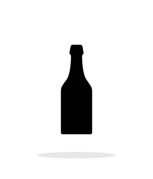 Botol bir Ikon sederhana pada latar belakang putih . - Stok Vektor