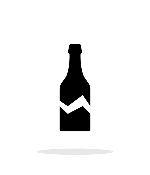 Broken bottle simple icon on white background. — Stock Vector