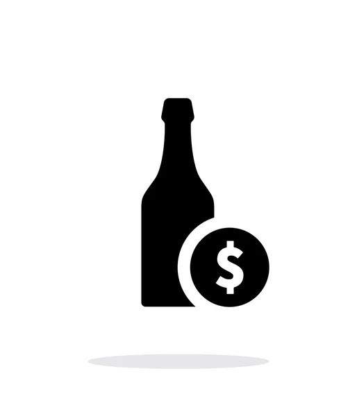 Garrafa de cerveja ícone simples no fundo branco . — Vetor de Stock
