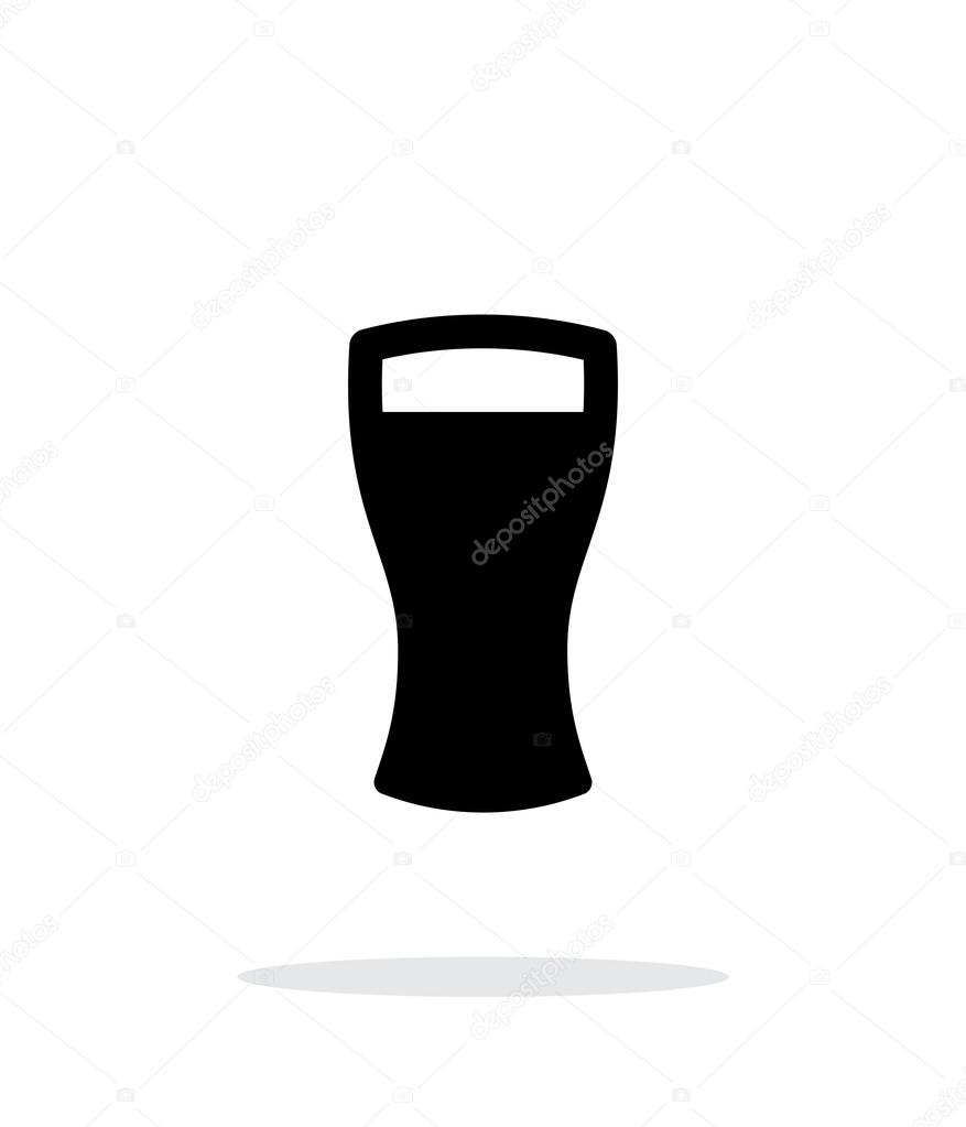 Beer glass simple icon on white background. Vector illustration.