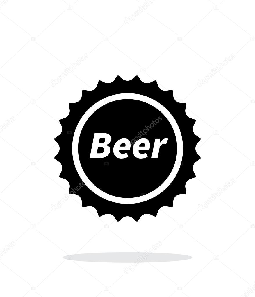 Beer bottle cup simple icon on white background.