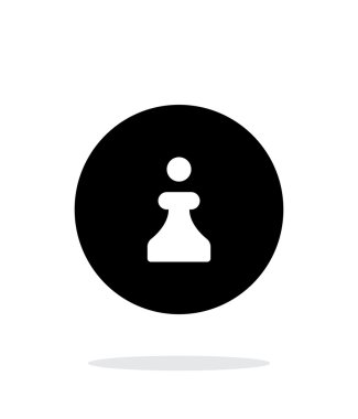 Satranç piyon basit simgesi beyaz arka plan üzerinde.