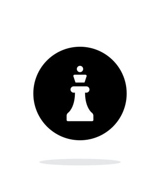 Beyaz arka plan üzerinde satranç Kraliçe basit simgesi.