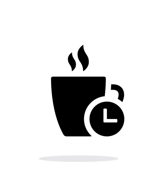 Coffe cup with Time simple icon on white background. — Stock Vector