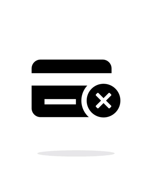 Tarjeta de crédito negada icono sobre fondo blanco . — Vector de stock