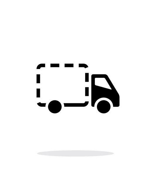 Icona del camion di consegna vuota su sfondo bianco . — Vettoriale Stock