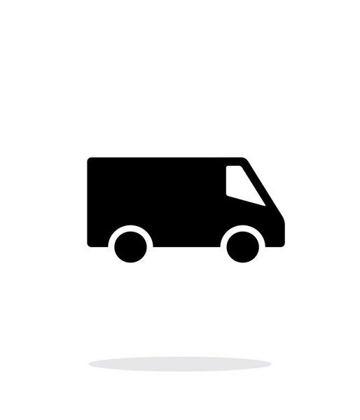 Delivery Minibus icon on white background.