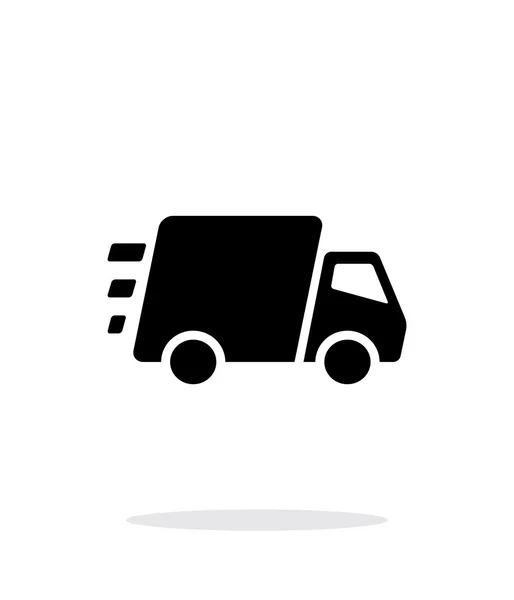 Snelle levering Truck pictogram op witte achtergrond. — Stockvector