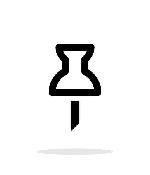 Push pin pictogram op witte achtergrond. — Stockvector