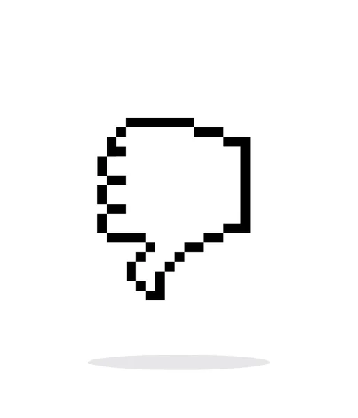 Baissez le doigt. Pixel main icône du curseur sur fond blanc . — Image vectorielle