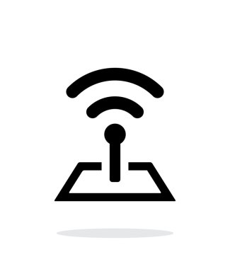 Radyo kulesi temel simgesi beyaz arka plan üzerinde.