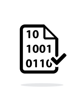 Dosya simgesi beyaz arka plan üzerinde kontrol.