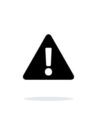 Security warning icon on white background. clipart