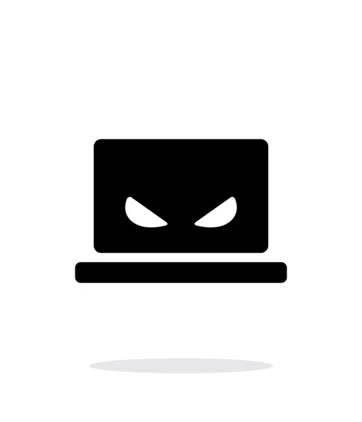 Spy laptop icon on white background. — Stock Vector