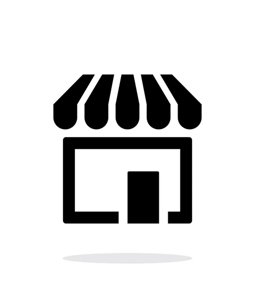 Loja, ícone de supermercado no fundo branco . — Vetor de Stock
