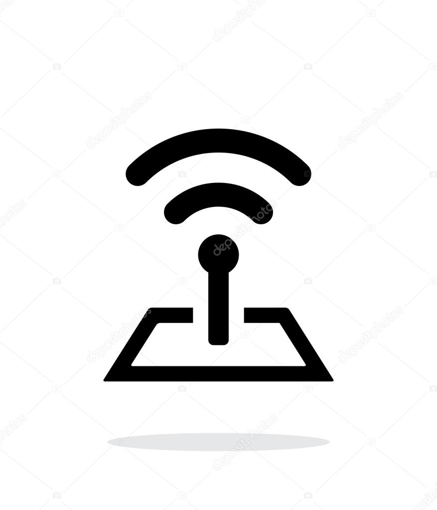 Radio tower base icon on white background.