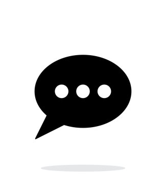 Beyaz arka plan üzerinde oval balonu simgesinin.