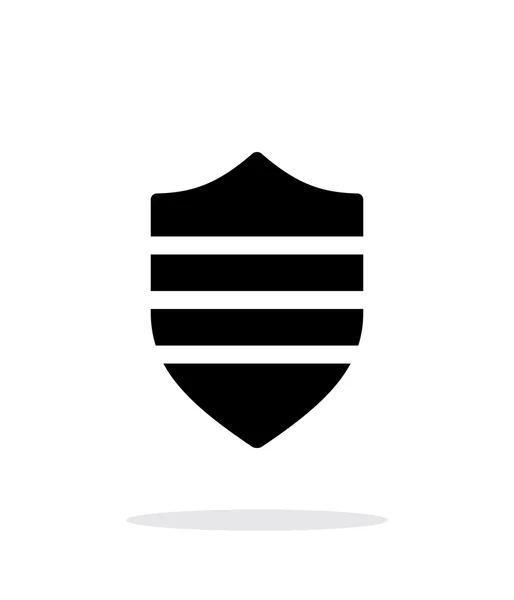 Icono de escudo sobre fondo blanco . — Vector de stock
