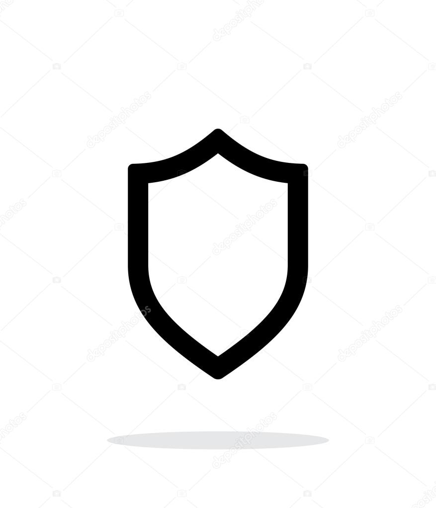 Shield icon on white background.